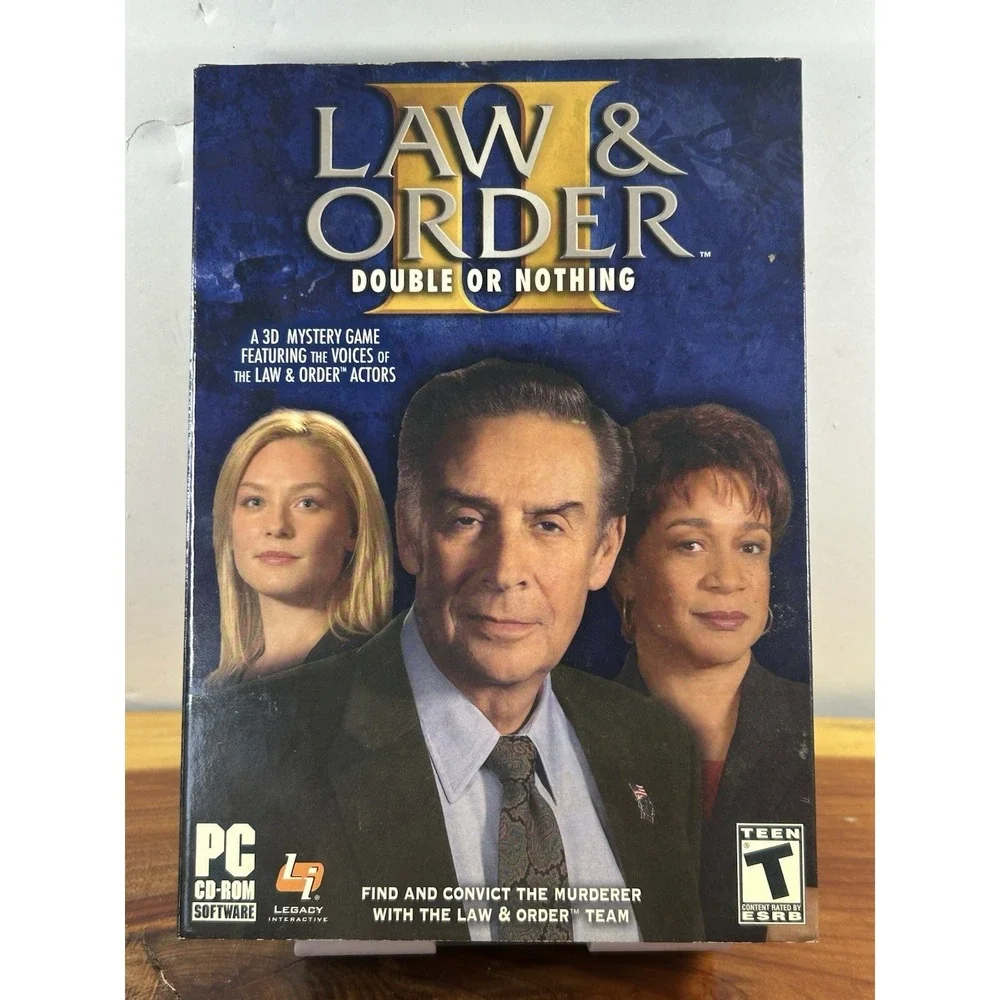 Law & Order II Double or Nothing PC CD ROM Game for Win 98/2000/ME/XP 2003
